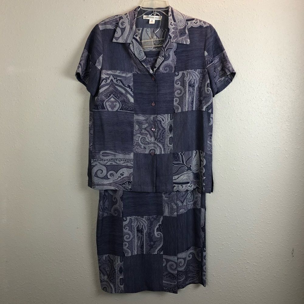 Josephine Chaus Matching Button Down Shirt & Skirt